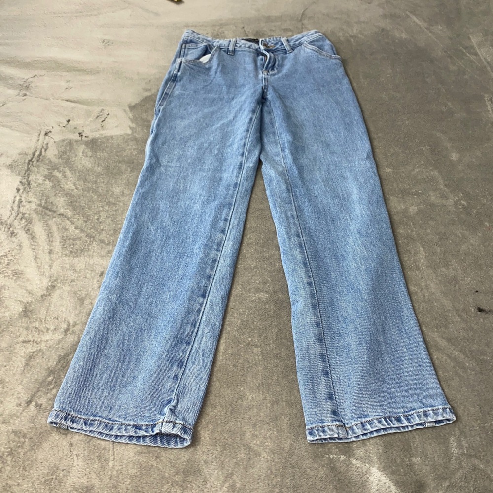 Sincerely Jules Carpenter Jeans Womens 1/25 Light Blue Wide Leg Utility Pants